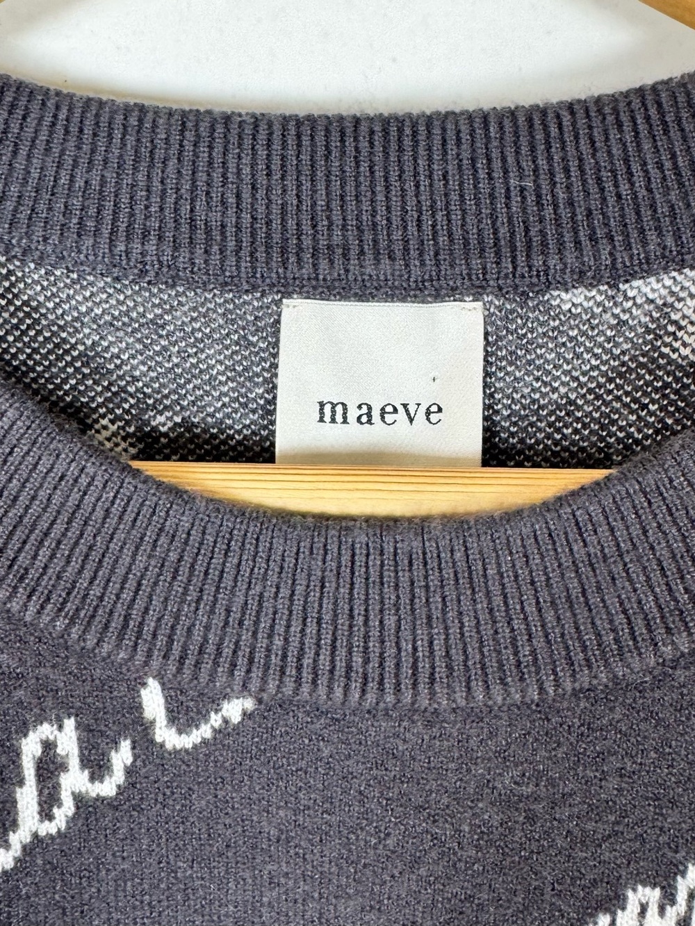 Anthropologie Maeve Maxine ma chérie Puff Sleeve Knit Top Womens Medium Romantic - Picture 3 of 5
